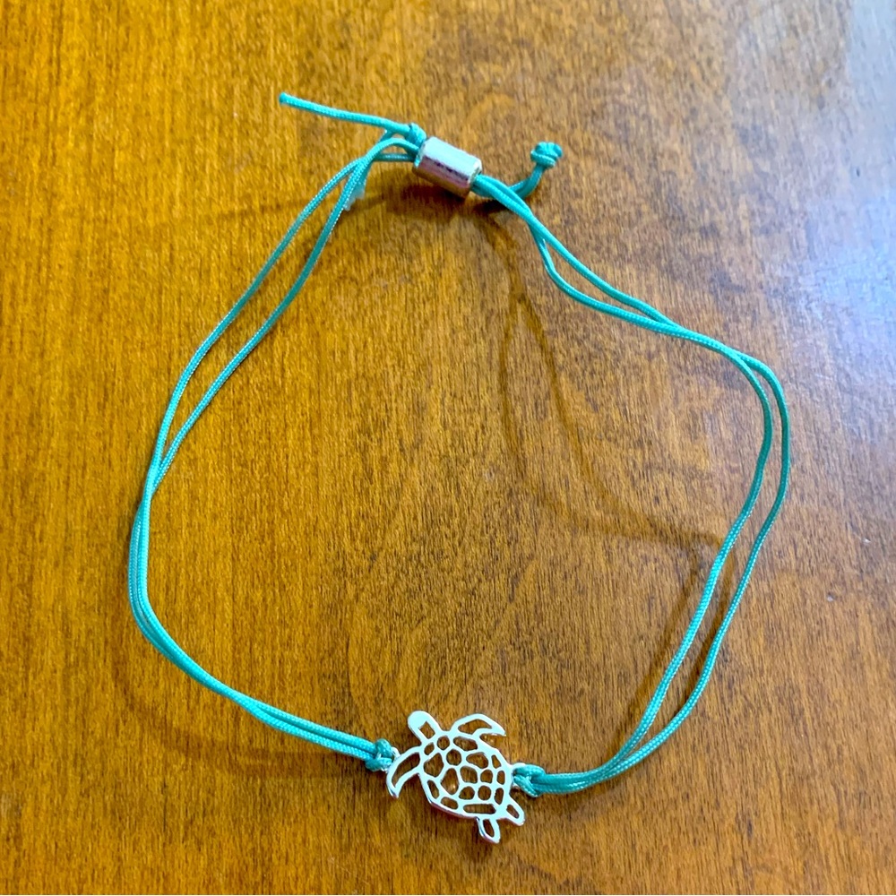 Adjustable Turquoise Turtle Cutout Bracelet